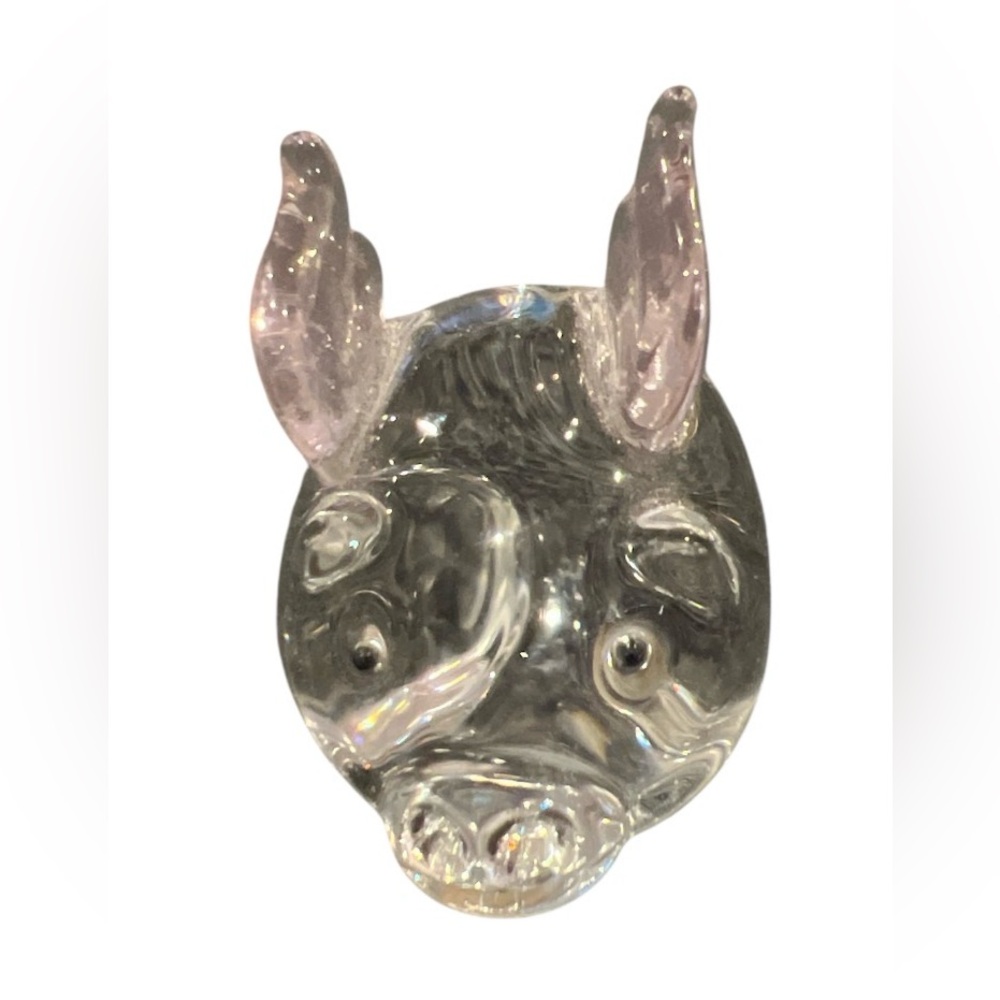 Pier 1 Imports Collectibles Penelope The Pig Mini Glass Pig With Pink Wings - Picture 3 of 6